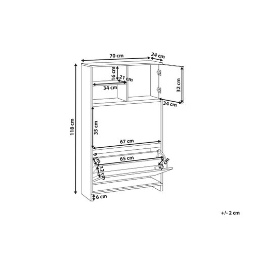 Meuble à Chaussures Cobar Blanc