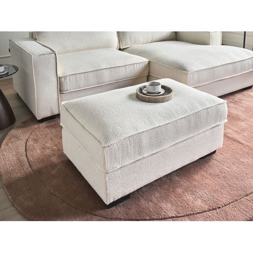Pouf Kolding Bouclé Beige Clair