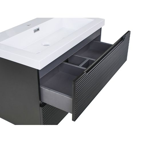 Meuble-lavabo Mural Avec Vasque Makana Noir