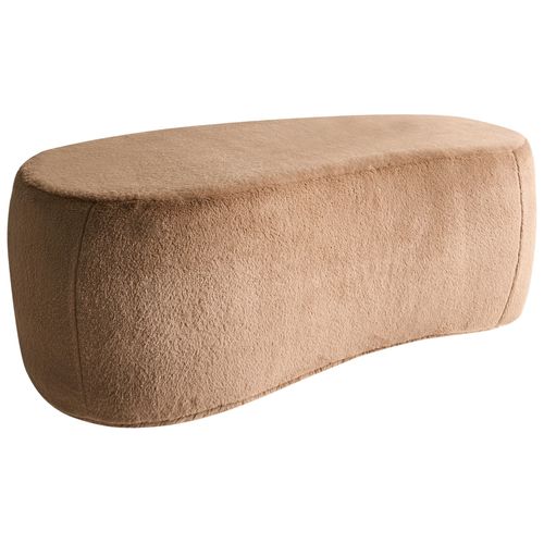 Pouf Bayard Fourrure Synthétique Marron Clair