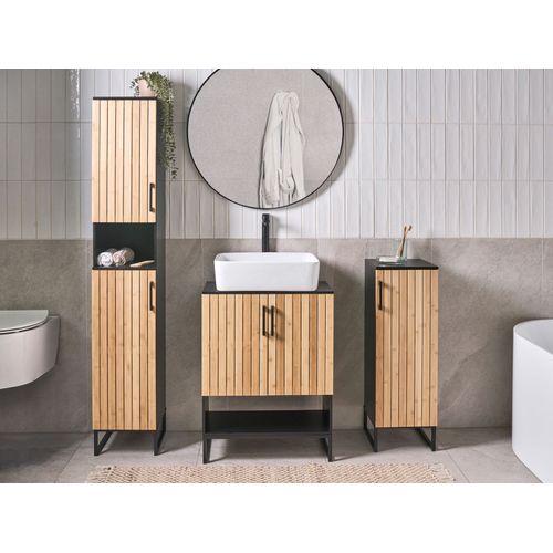 Meuble-lavabo Miscanti Bambou 60 Cm Marron Clair