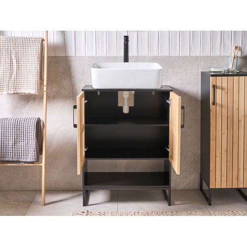 Meuble-lavabo Miscanti Bambou 60 Cm Marron Clair