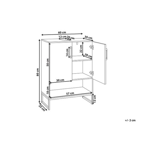 Meuble-lavabo Miscanti Bambou 60 Cm Marron Clair