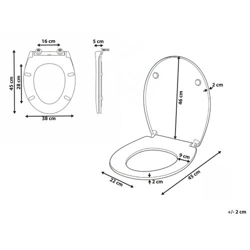 Abattant Wc Putumayo Mince Fermeture Douce Duroplast Blanc
