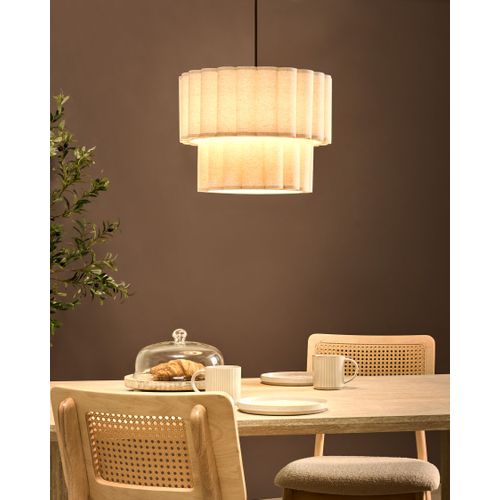 Lampe Suspension Belessa Lin Beige Clair