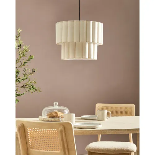 Lampe Suspension Belessa Lin Beige Clair
