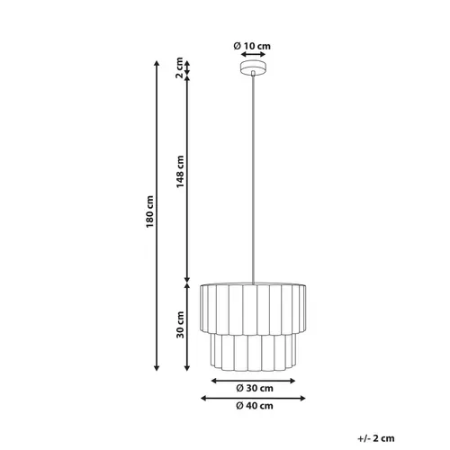 Lampe Suspension Belessa Lin Beige Clair