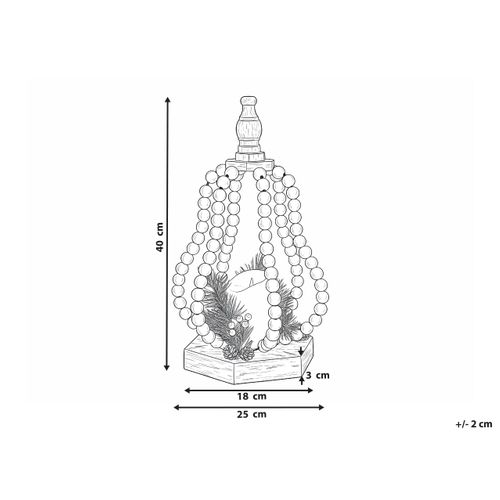 Décoration De Noël LED Petruma 40 Cm Marron Clair