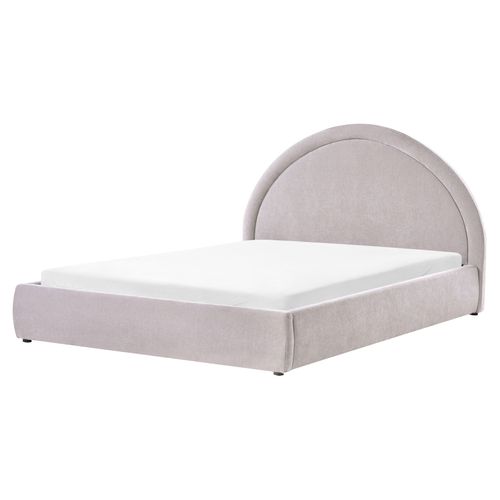 Lit Pouf Tissu Chenille Mouzon 160 X 200 Cm Taupe