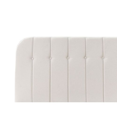 Lit Pouf Tissu Challans 140 X 200 Cm Blanc Cassé