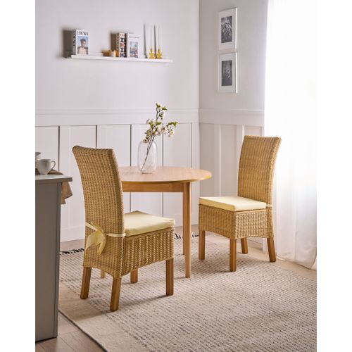 Lot De 2 Chaises De Salle à Manger Andes Rotin Naturel