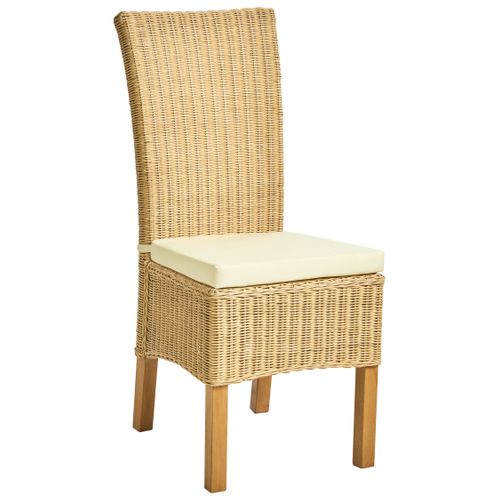 Lot De 2 Chaises De Salle à Manger Andes Rotin Naturel