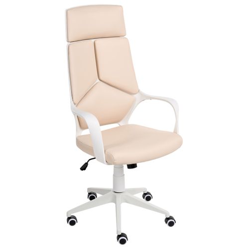 Chaise De Bureau Delight Cuir Pu Beige Clair