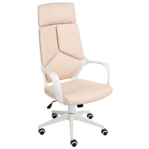 Chaise De Bureau Delight Cuir Pu Beige Clair