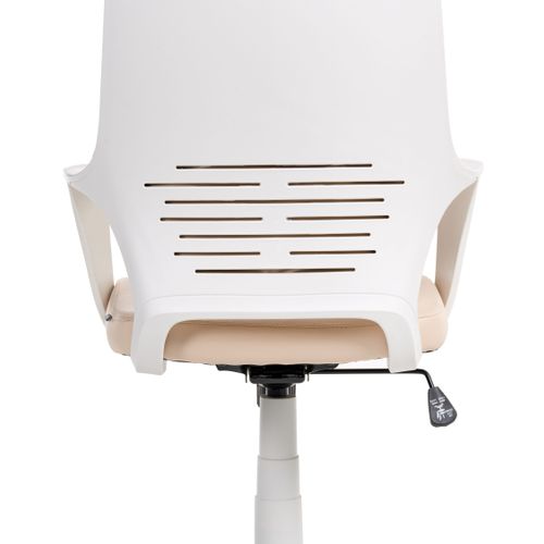 Chaise De Bureau Delight Cuir Pu Beige Clair