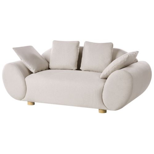 Canapé 2 Places Ringel Tissu Beige Clair