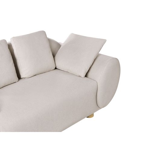 Canapé 2 Places Ringel Tissu Beige Clair