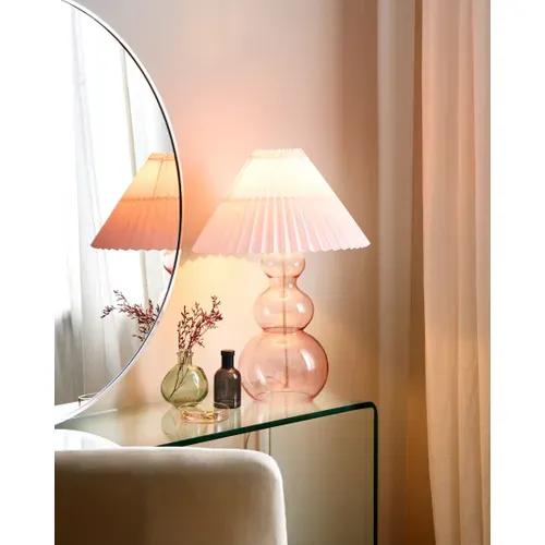 Lampe À Poser Sengwa Verre Rose