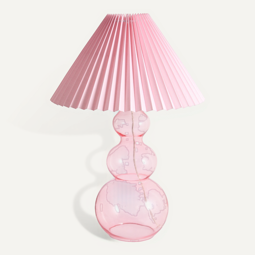 Lampe À Poser Sengwa Verre Rose