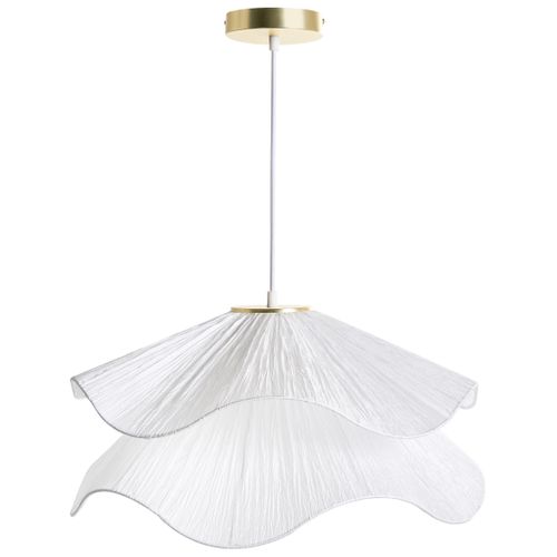 Lampe Suspension Pungwe Tissu Blanc