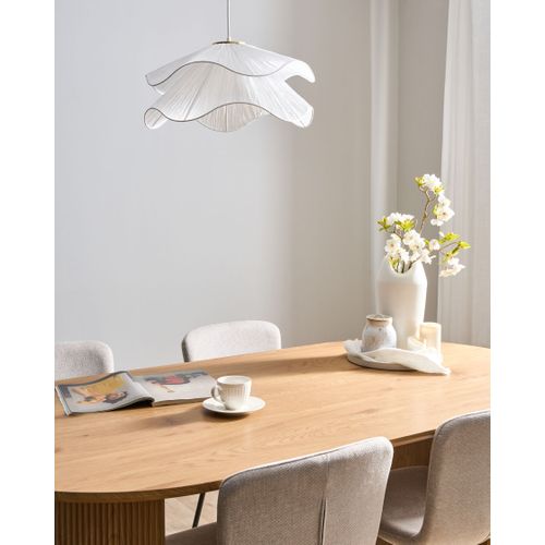 Lampe Suspension Pungwe Tissu Blanc