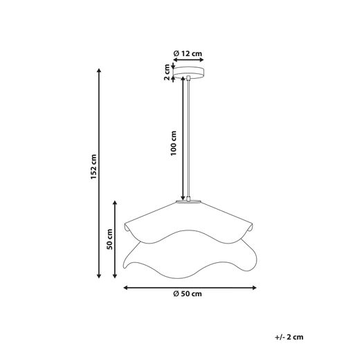 Lampe Suspension Pungwe Tissu Blanc