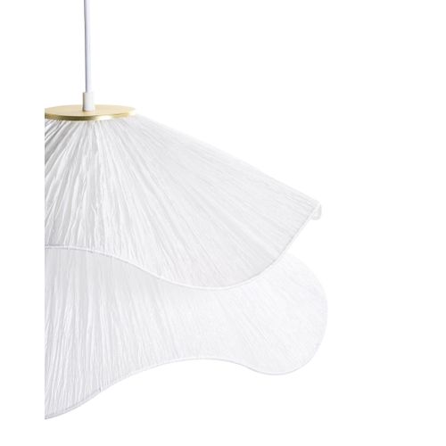 Lampe Suspension Pungwe Tissu Blanc