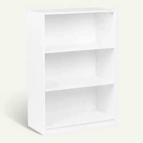 Bibliothèque 3 étagères Zehna 117 Cm Blanc
