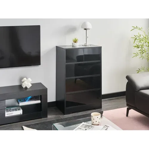 Commode à 5 Tiroirs Alberta Noir