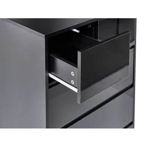 Commode à 5 Tiroirs Alberta Noir