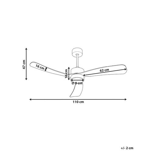 Ventilateur De Plafond Avec Lampe Praslin Avec Télécommande LED Blanc