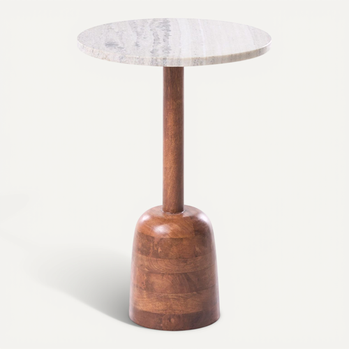 Table D'appoint Hartwell Bois De Manguier Marron