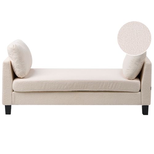 Chaise Longue Archiane Tissu Blanc Cassé