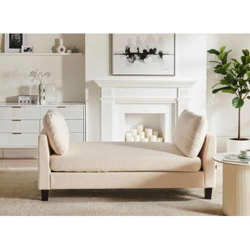 Chaise Longue Archiane Tissu Blanc Cassé