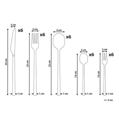 Set De 30 Couverts Fregola Argenté