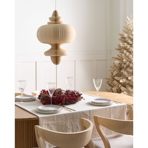 Lampe Suspension Amalsan Papier Beige