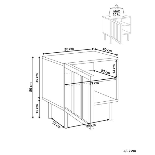 Table De Chevet Clunes Beige Clair