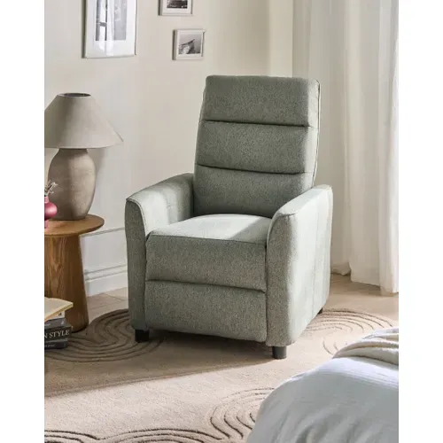 Fauteuil Inclinable Sande Repose-pieds Inclus Tissu Vert Clair