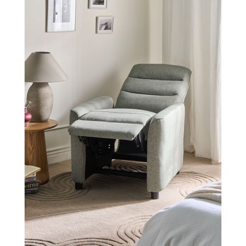 Fauteuil Inclinable Sande Repose-pieds Inclus Tissu Vert Clair