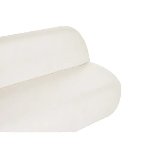 Canapé 2 Places Lovberg Tissu Blanc Cassé