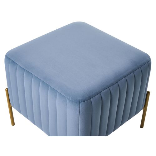 Repose-pied Utah Velours Bleu