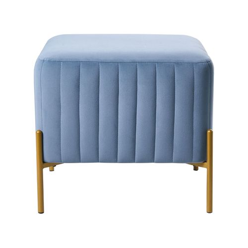 Repose-pied Utah Velours Bleu