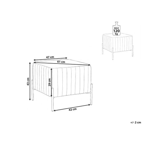 Repose-pied Utah Velours Bleu