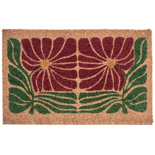 Paillasson Tanalian Multicolore 50 X 80 Cm Fleur Fibre De Coco