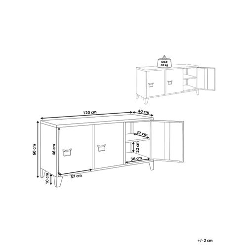 Meuble De Rangement Cardiff Métal Beige