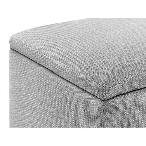 Pouf De Rangement Ferndale Tissu Gris Clair