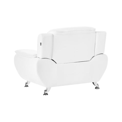 Fauteuil Leira simili Blanc