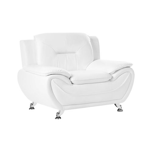 Fauteuil Leira simili Blanc
