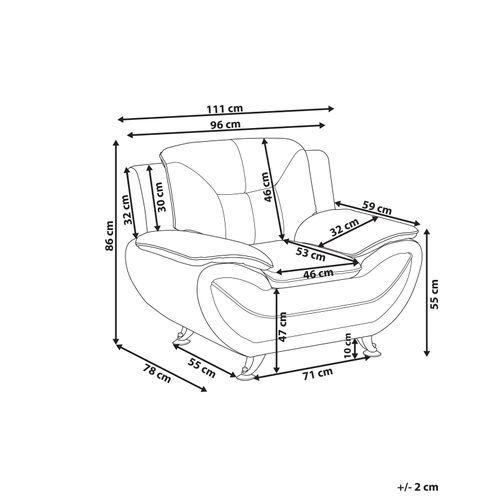 Fauteuil Leira simili Blanc