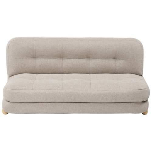 Canapé-lit 2 Places Esbjerg Lin Synthétique Beige